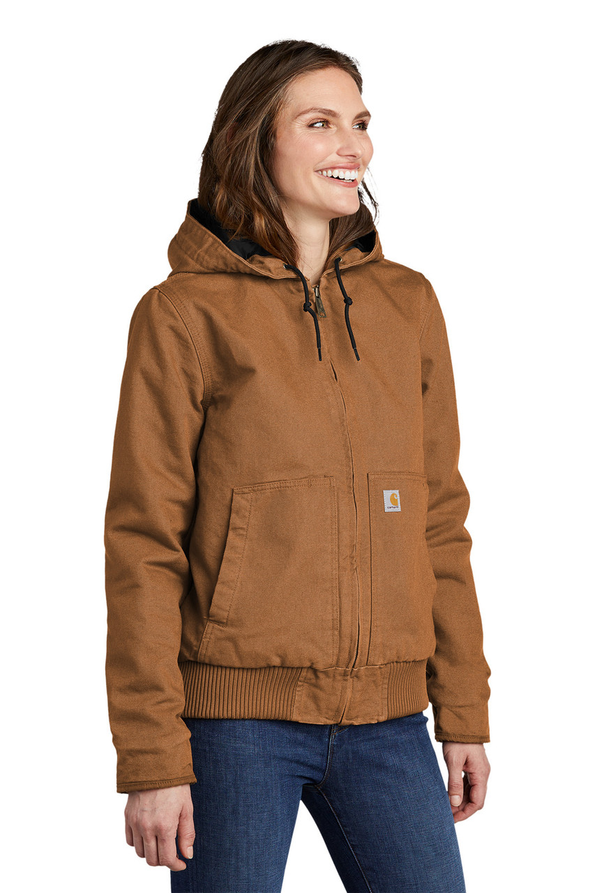 Carhartt® Women's Washed Duck Active Jac. CT104053 Carhartt Brown  Alt