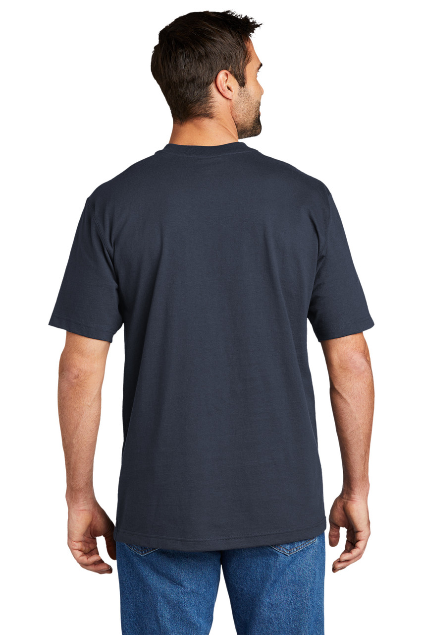 Carhartt® Short Sleeve Henley T-Shirt CTK84 Navy  Back