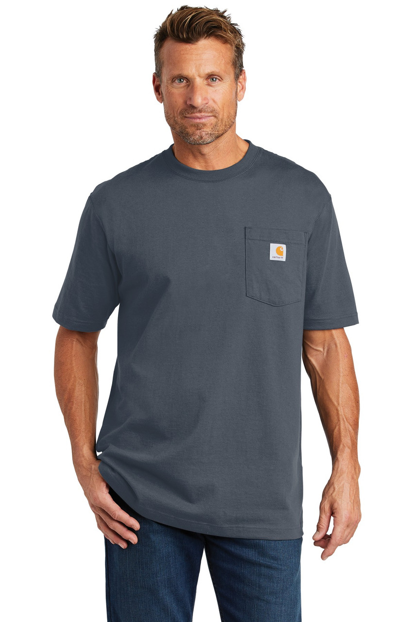 Carhartt ® Workwear Pocket Short Sleeve T-Shirt. CTK87 Bluestone