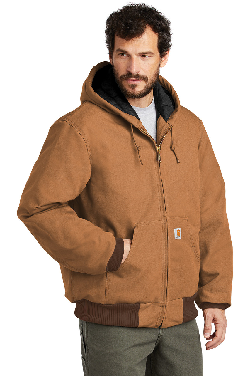 Carhartt ® Quilted-Flannel-Lined Duck Active Jac. CTSJ140 Carhartt Brown Alt