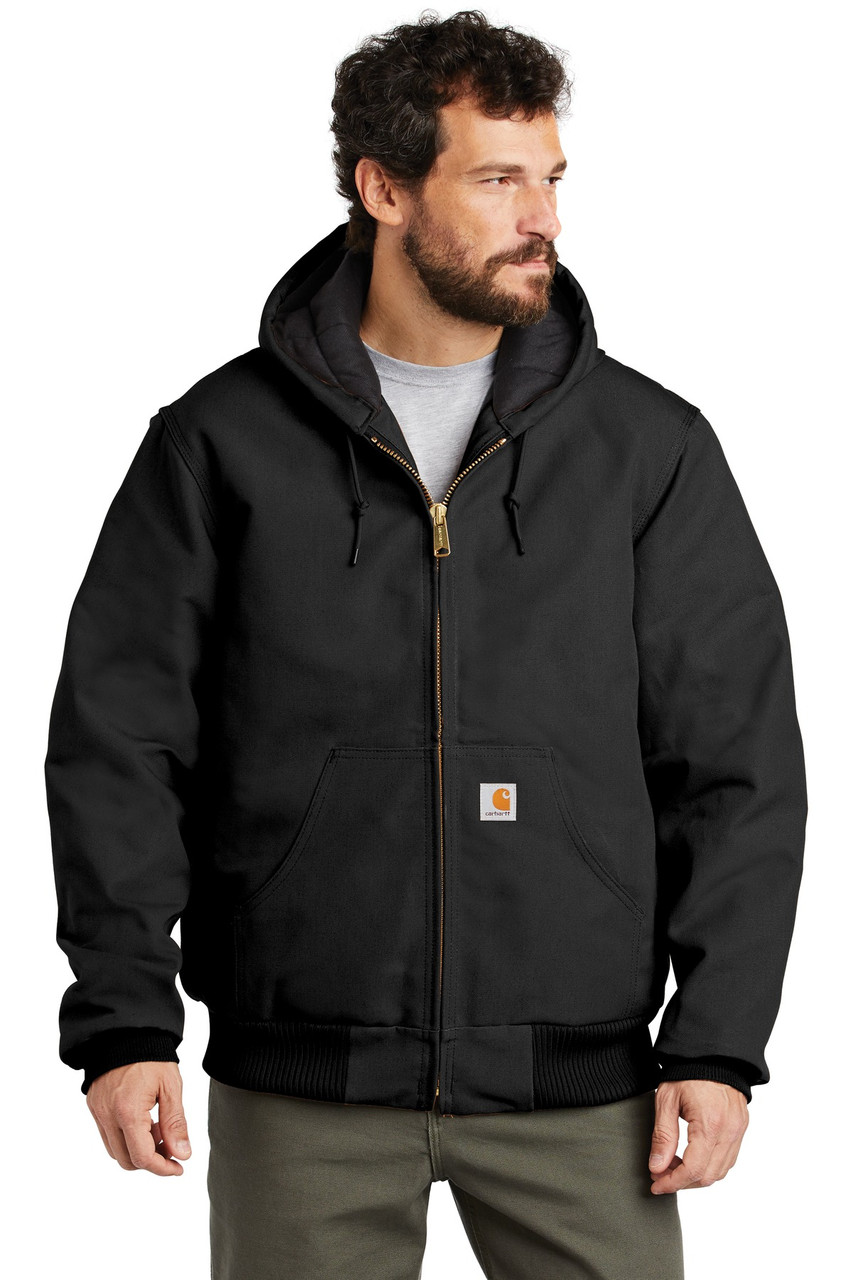 Carhartt ® Quilted-Flannel-Lined Duck Active Jac. CTSJ140 Black