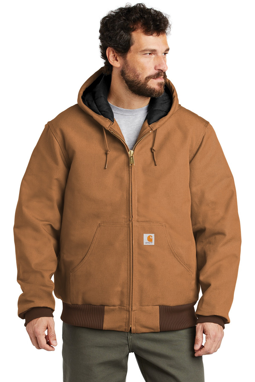 Carhartt ® Tall Quilted-Flannel-Lined Duck Active Jac. CTTSJ140 Carhartt Brown