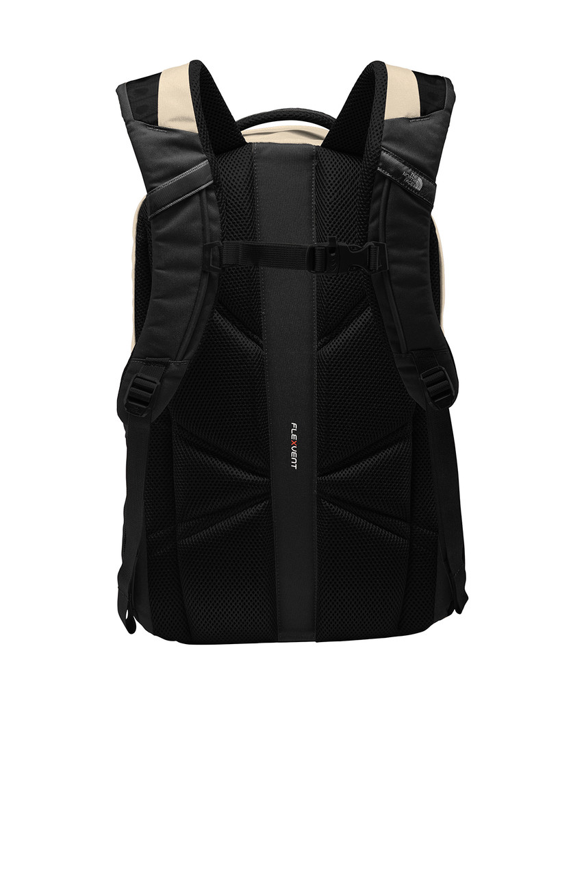 The North Face ® Groundwork Backpack. NF0A3KX6 Rainyday Ivory Dark Heather/ TNF Black  Back