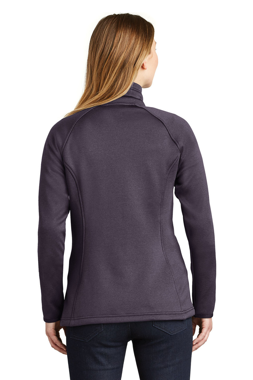 The North Face ® Ladies Canyon Flats Stretch Fleece Jacket. NF0A3LHA Dark Eggplant Purple Heather Back