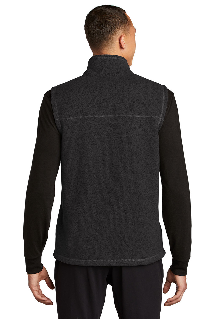 The North Face ® Sweater Fleece Vest NF0A47FA TNF Black Heather Back