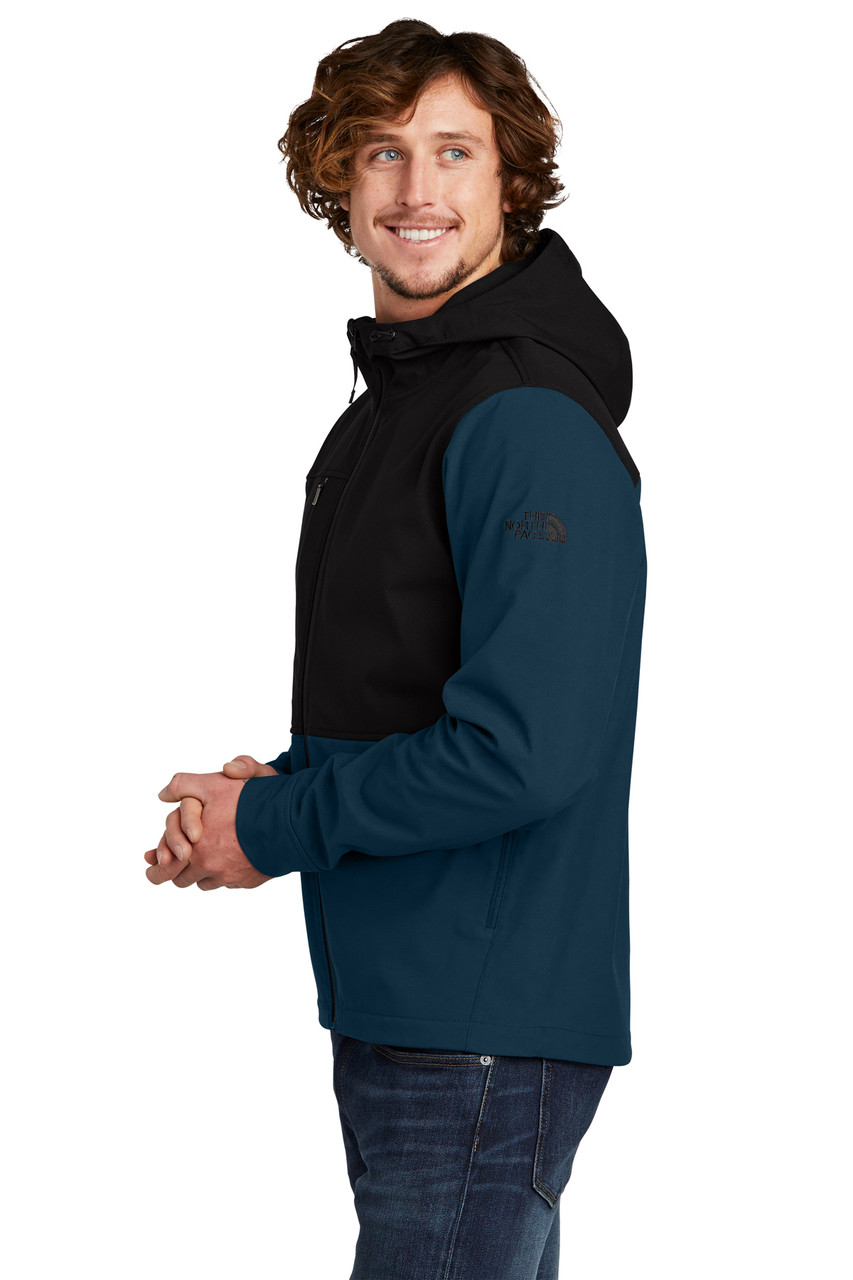 The North Face ® Castle Rock Hooded Soft Shell Jacket. NF0A529R Blue Wing Side