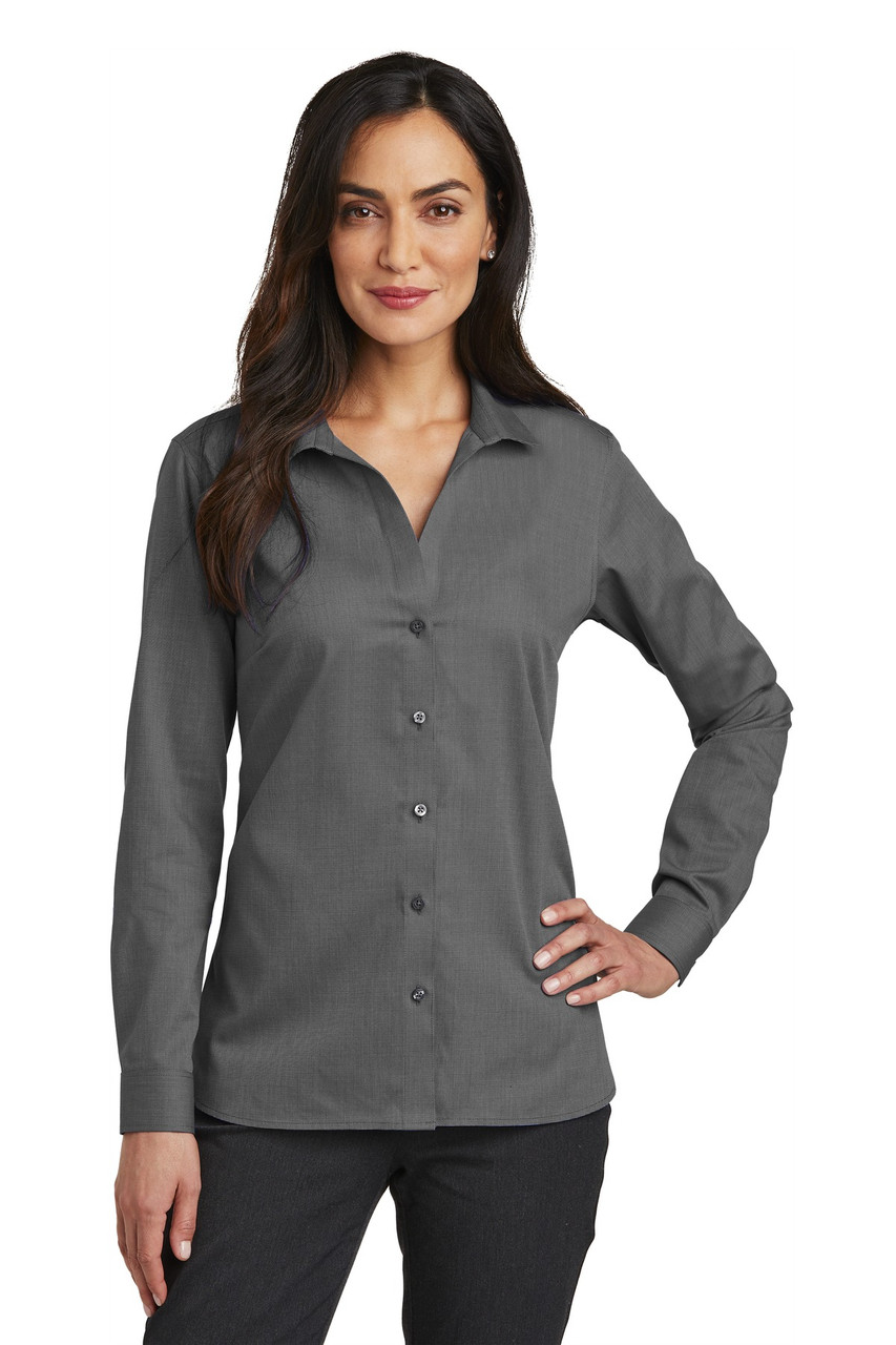 Red House®  Ladies Nailhead Non-Iron Shirt. RH470 Black