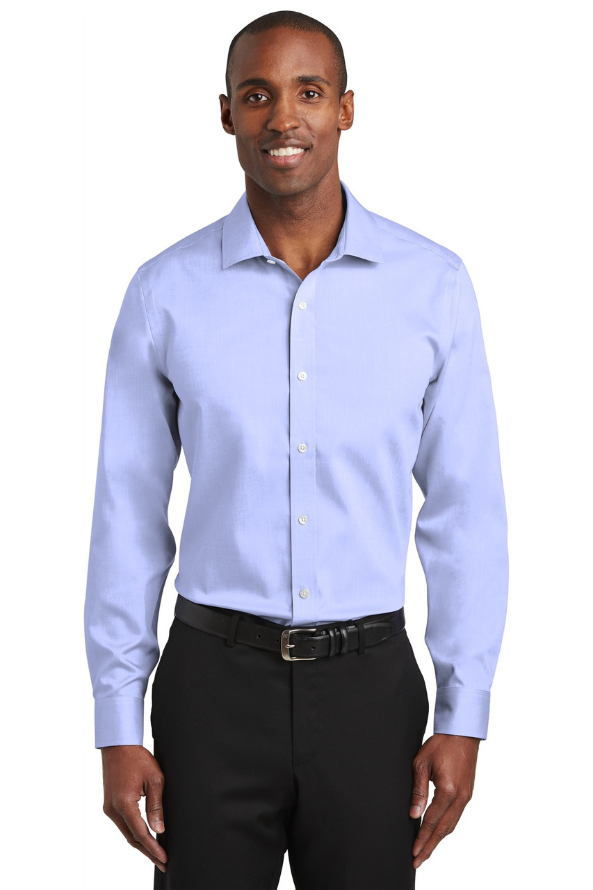 Red House®  Slim Fit Pinpoint Oxford Non-Iron Shirt. RH620 Blue