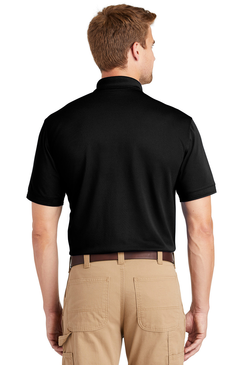 CornerStone ® Industrial Snag-Proof Pique Polo. CS4020 Black  Back