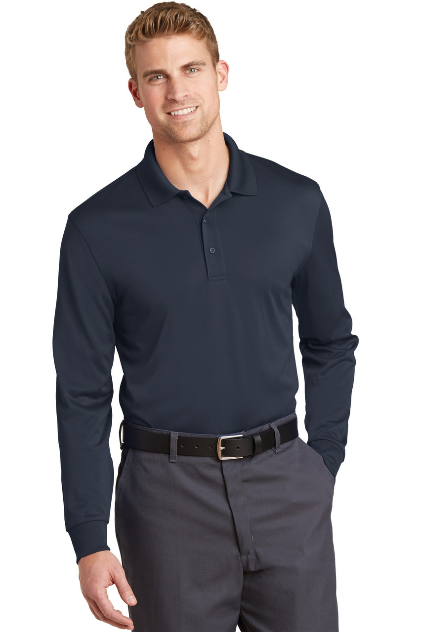 CornerStone® Select Snag-Proof Long Sleeve Polo. CS412LS Dark Navy