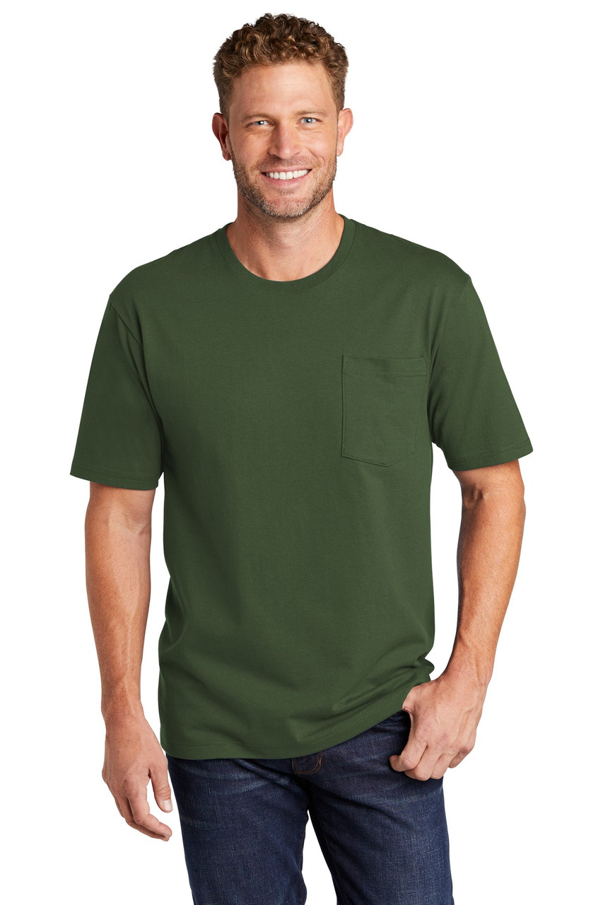 CornerStone ® Workwear Pocket Tee CS430 Dark Green