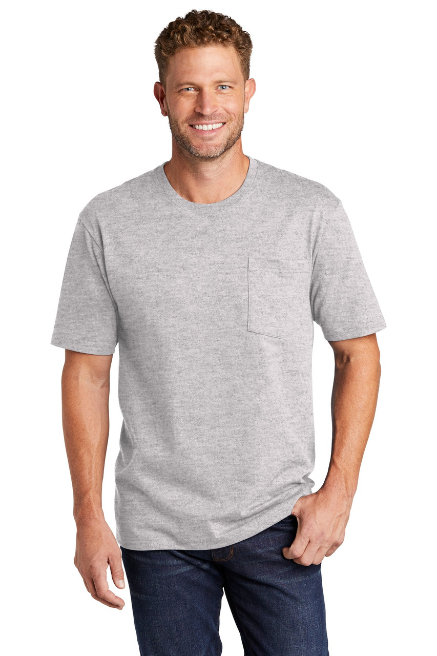 CornerStone ® Workwear Pocket Tee CS430 Heather Grey