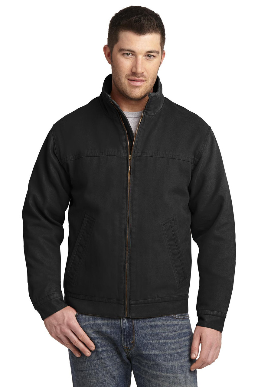 CornerStone® Washed Duck Cloth Flannel-Lined Work Jacket. CSJ40 Black