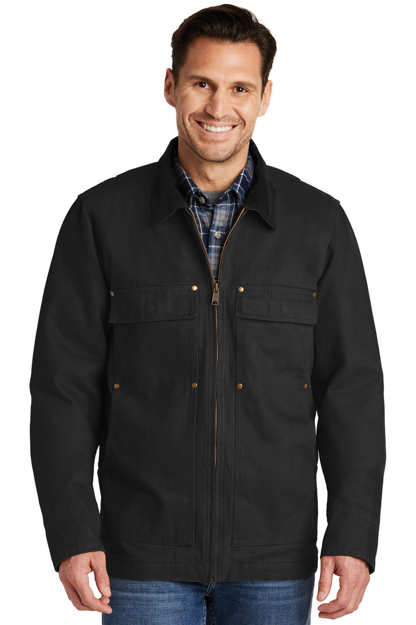 CornerStone® Washed Duck Cloth Chore Coat. CSJ50 Black