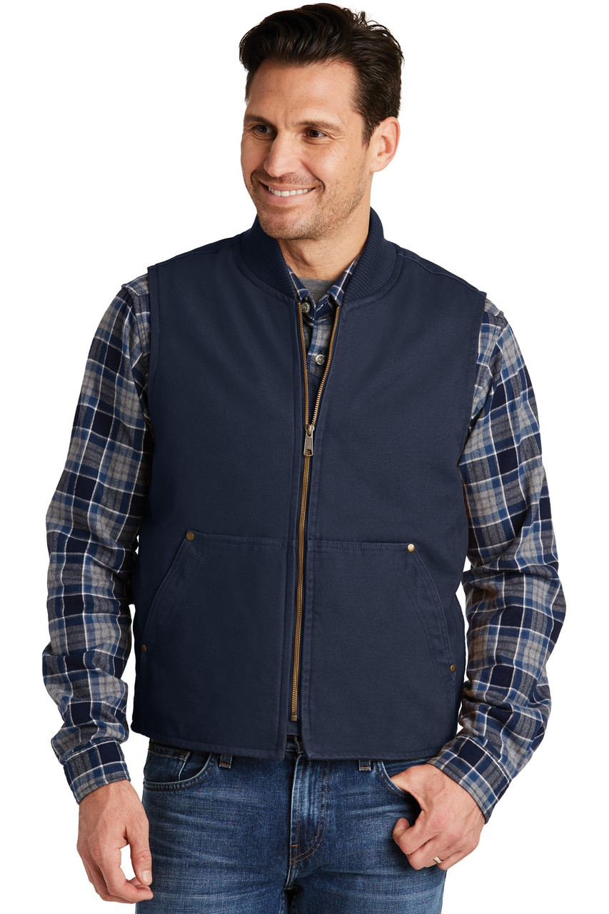 CornerStone® Washed Duck Cloth Vest. CSV40 Navy