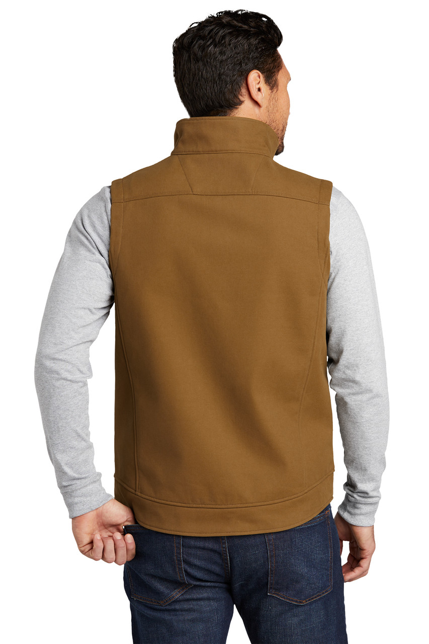 CornerStone® Duck Bonded Soft Shell Vest CSV60 Duck Brown Back