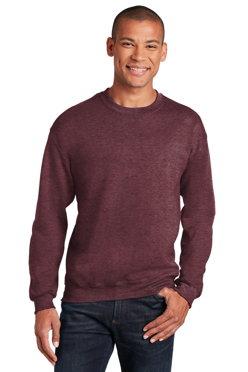 Gildan® - Heavy Blend™ Crewneck Sweatshirt.  18000 Heather Sport Dark Maroon L