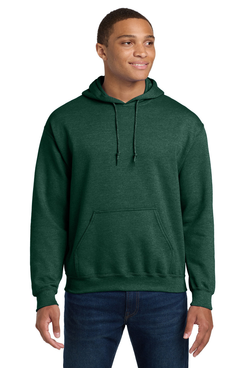 Gildan® - Heavy Blend™ Hooded Sweatshirt.  18500 Heather Dark Green
