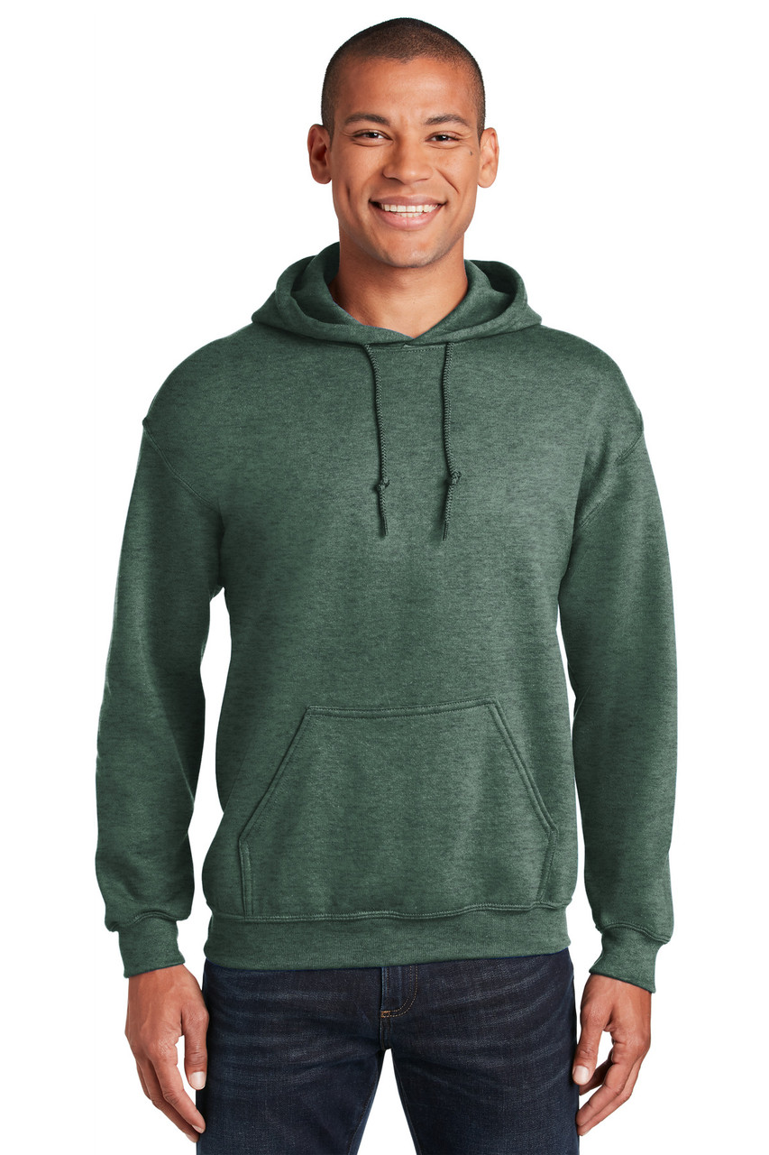 Gildan® - Heavy Blend™ Hooded Sweatshirt.  18500 Heather Sport Dark Green M