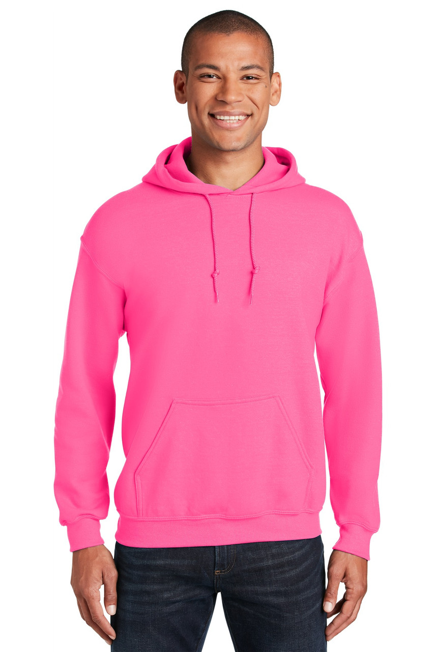 Gildan® - Heavy Blend™ Hooded Sweatshirt.  18500 Safety Pink XL