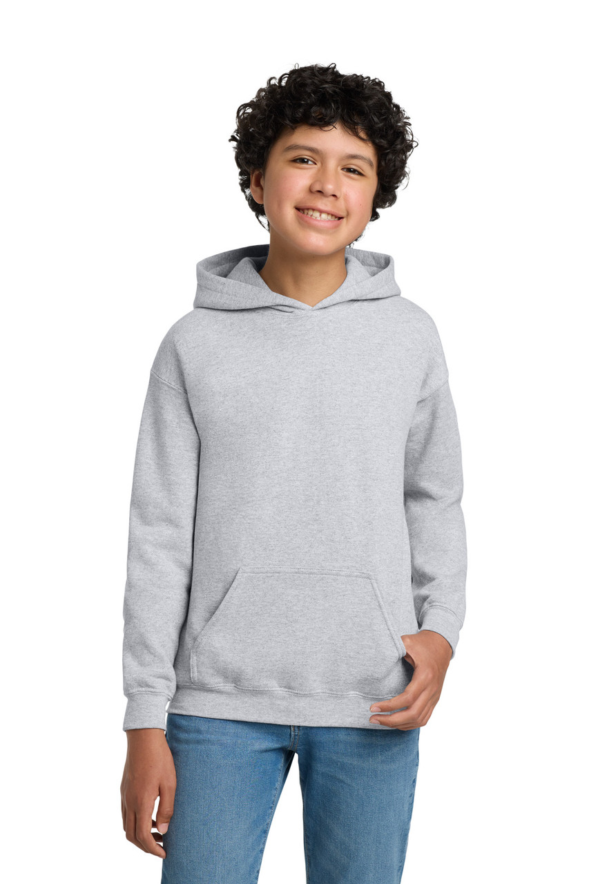 Gildan® - Youth Heavy Blend™ Hooded Sweatshirt. 18500B Ash Grey