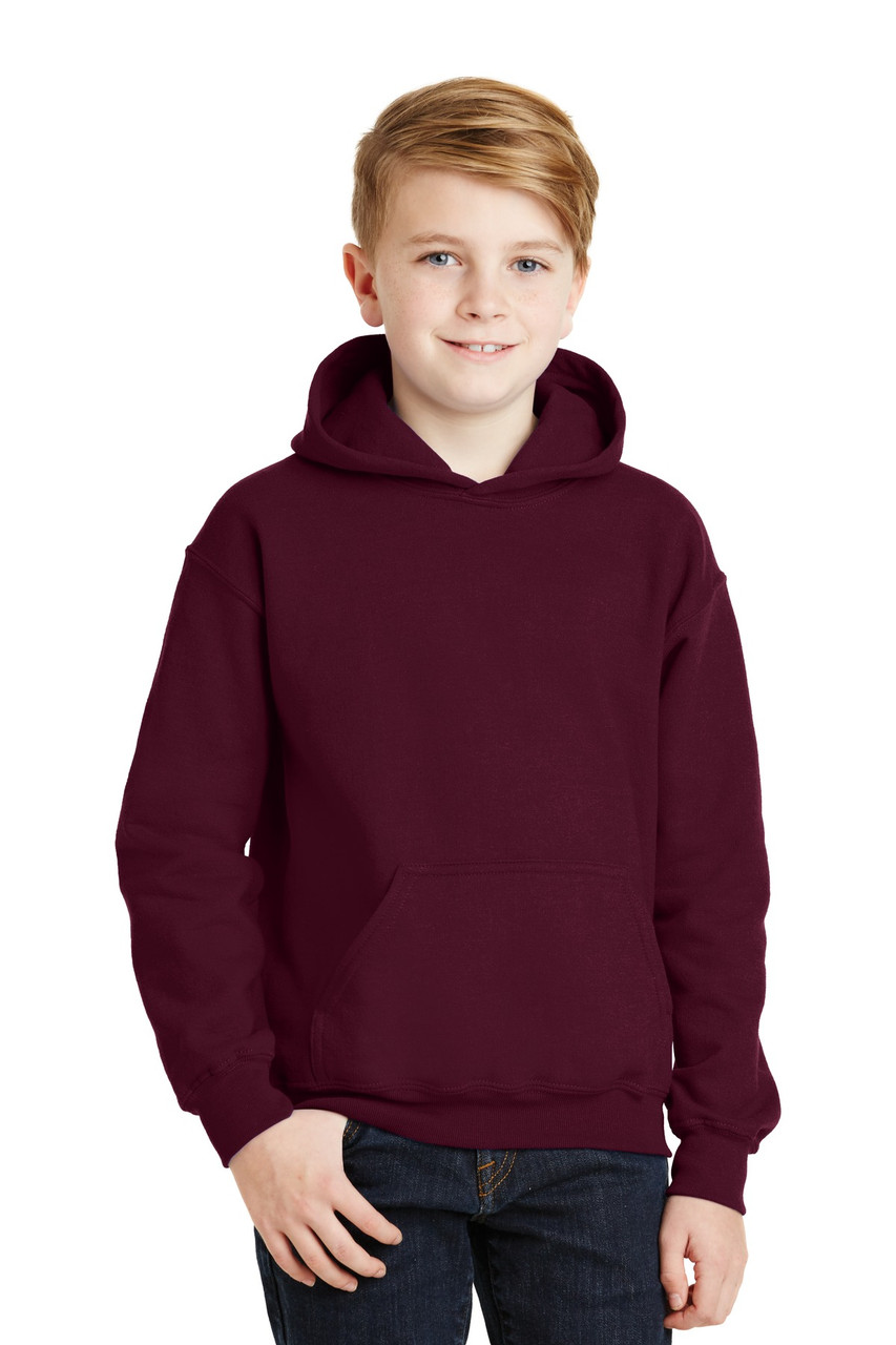 Gildan® - Youth Heavy Blend™ Hooded Sweatshirt. 18500B Maroon XS