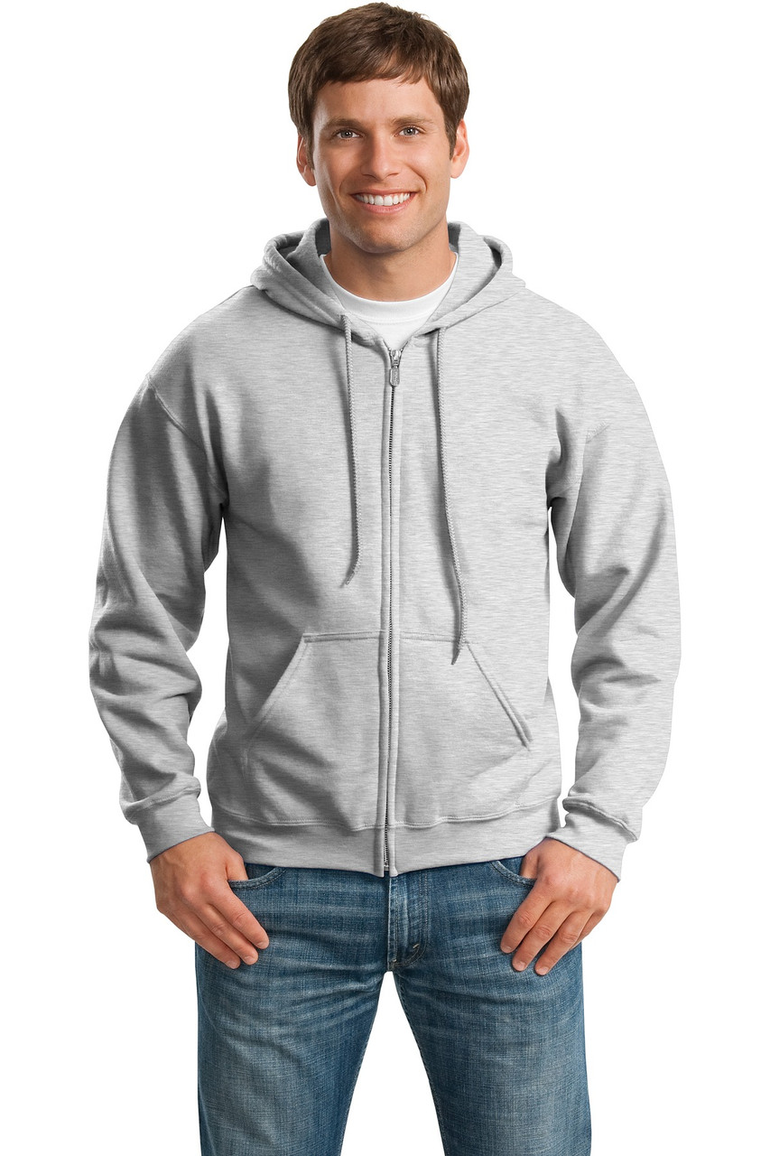 Gildan® - Heavy Blend™ Full-Zip Hooded Sweatshirt. 18600 Ash Grey