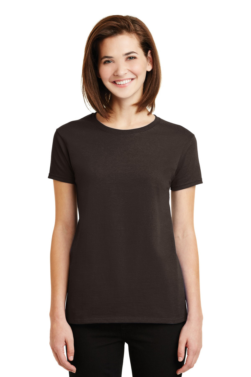 Gildan® - Ladies Ultra Cotton® 100% Cotton T-Shirt. 2000L Dark Chocolate