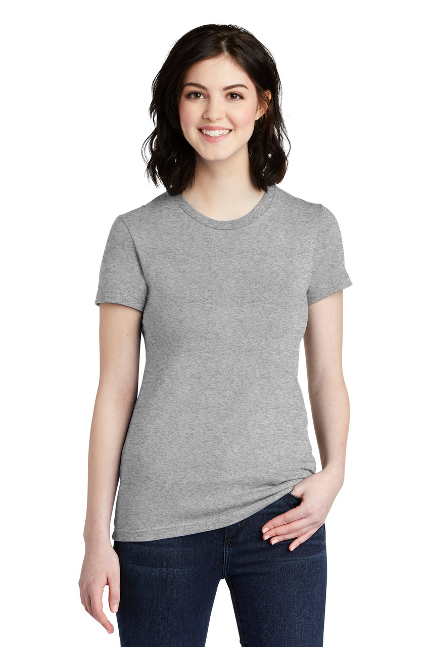American Apparel ® Women's Fine Jersey T-Shirt. 2102W Heather Grey