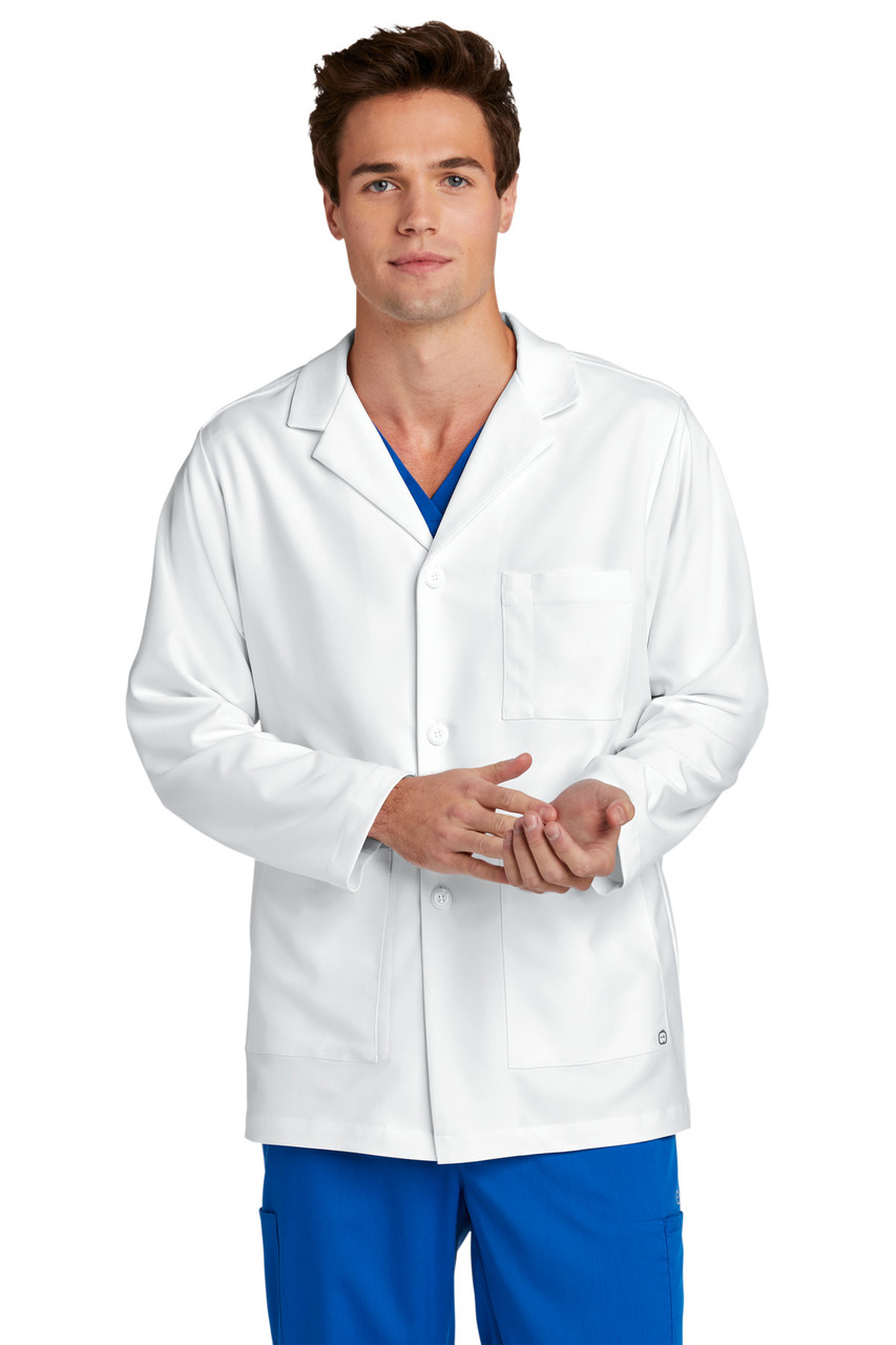 WonderWink® Men's Consultation Lab Coat WW5072 White