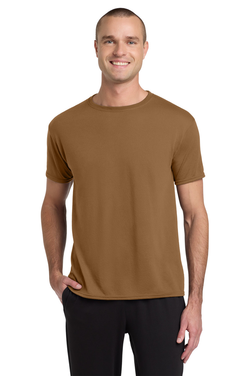 Jerzees® Dri-Power® 100% Polyester T-Shirt. 21M Golden Pecan