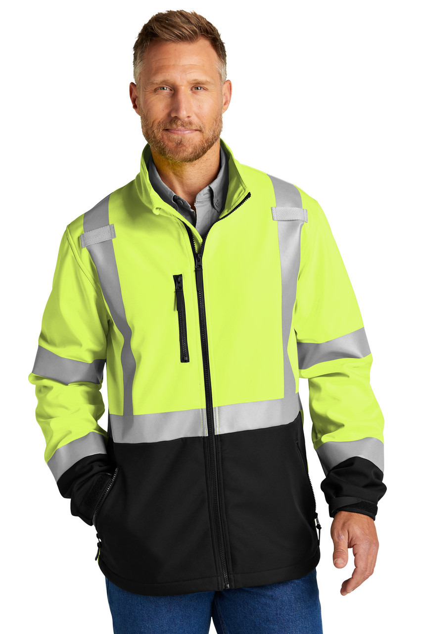 CornerStone® ANSI 107 Class 3 Soft Shell Jacket CSJ503 Safety Yellow