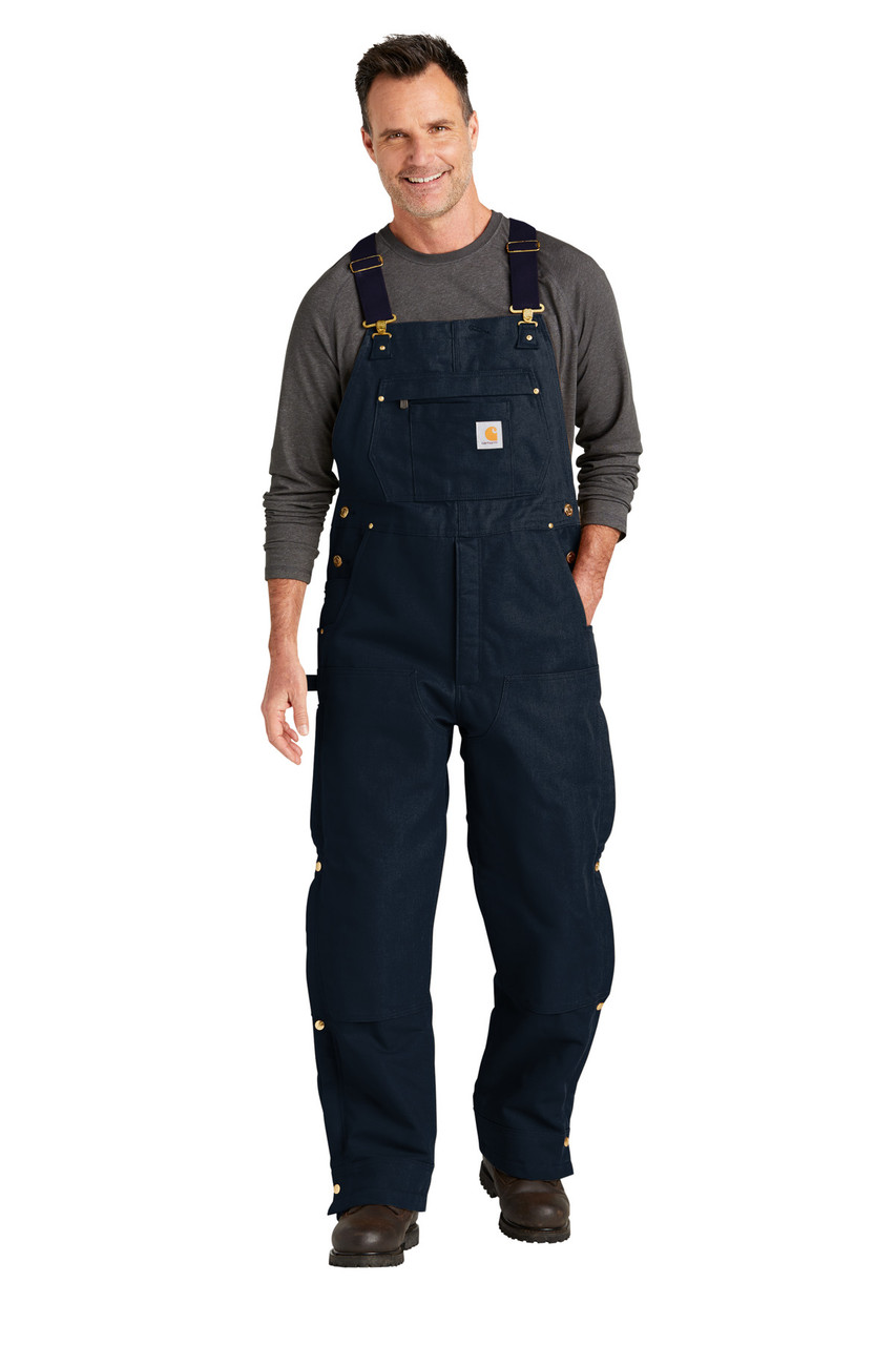 Carhartt® Firm Duck Insulated Bib Overalls CT104393 Dark Navy