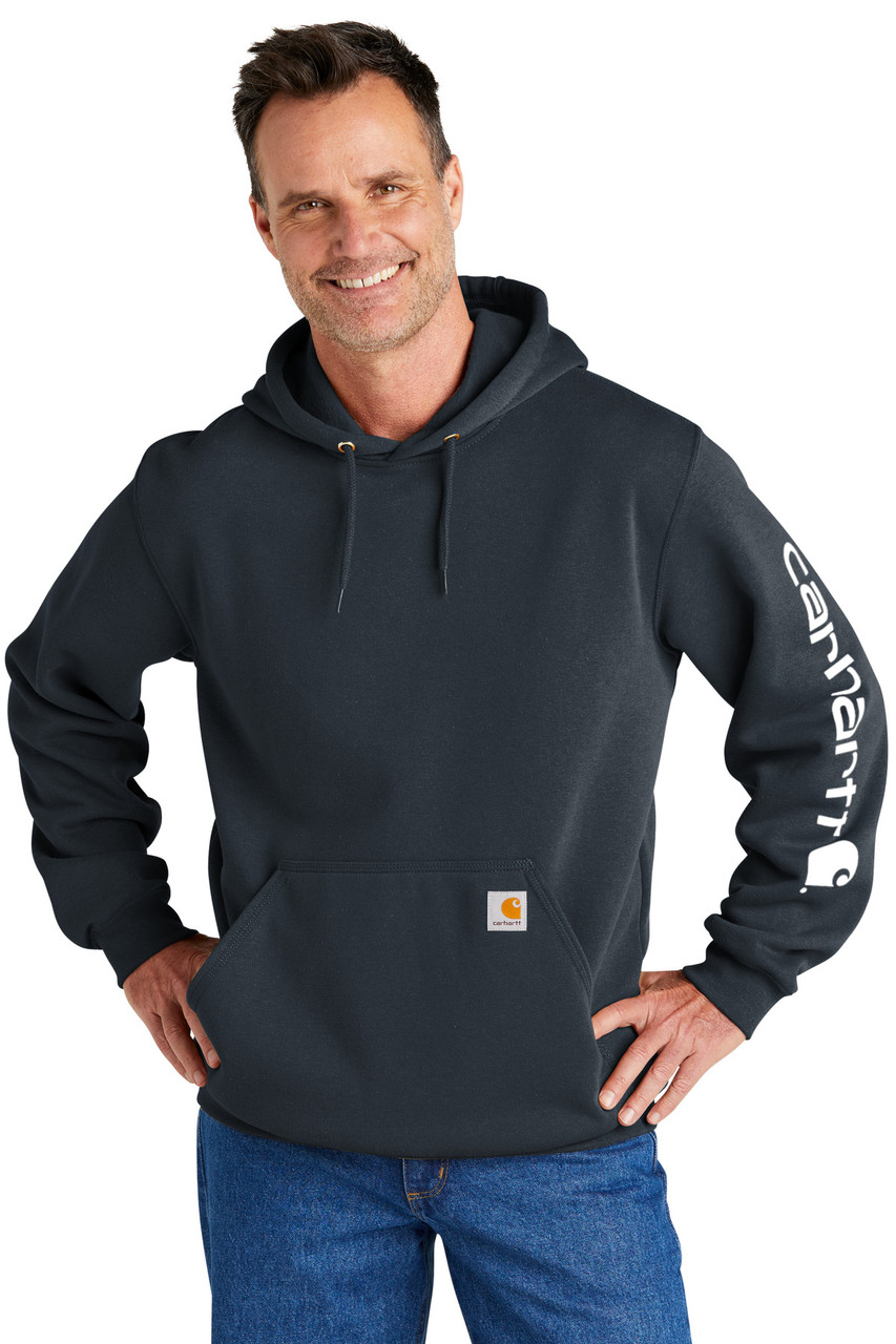 Carhartt® Midweight Hooded Logo Sweatshirt CTK288 New Navy