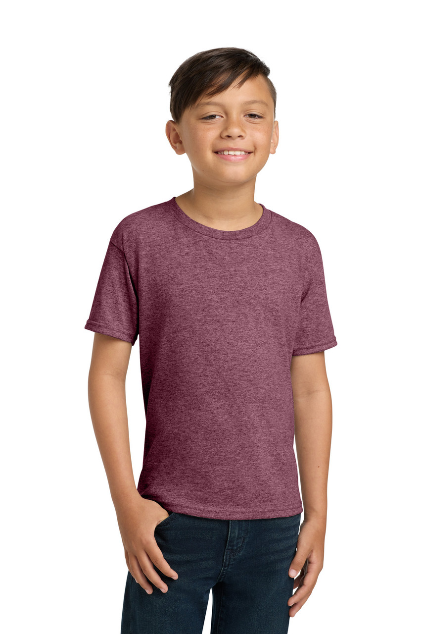 Jerzees® - Youth Dri-Power® 50/50 Cotton/Poly T-Shirt.  29B Vintage Heather Maroon