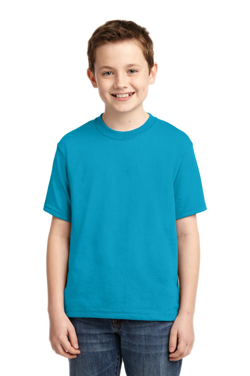 JERZEES® - Youth Dri-Power® 50/50 Cotton/Poly T-Shirt.  29B California Blue