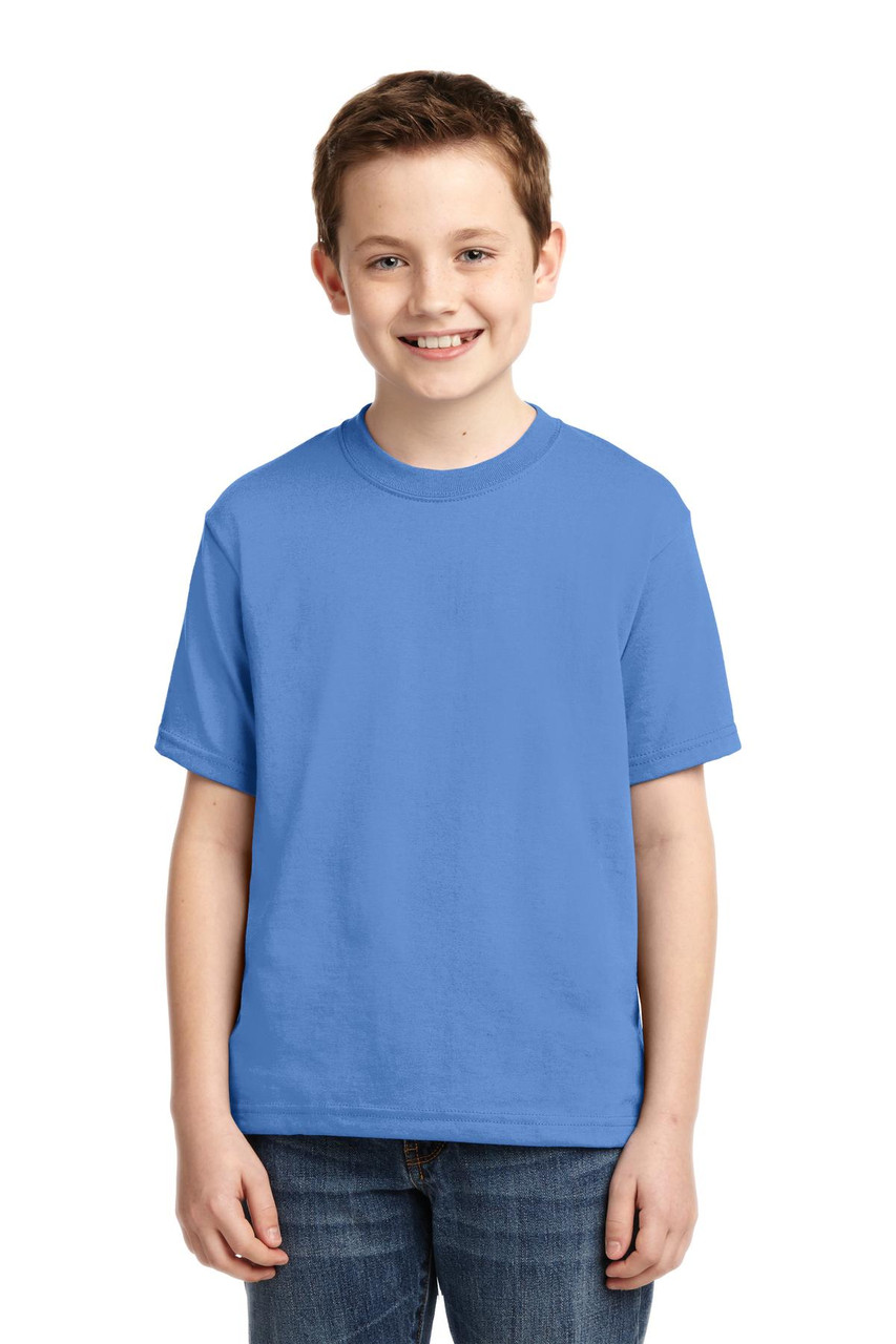JERZEES® - Youth Dri-Power® 50/50 Cotton/Poly T-Shirt.  29B Columbia Blue