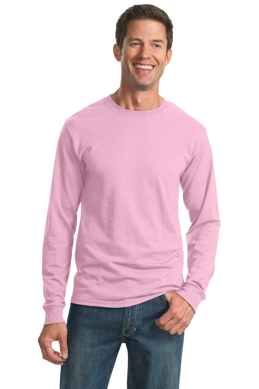 JERZEES® - Dri-Power® 50/50 Cotton/Poly Long Sleeve T-Shirt.  29LS Classic Pink