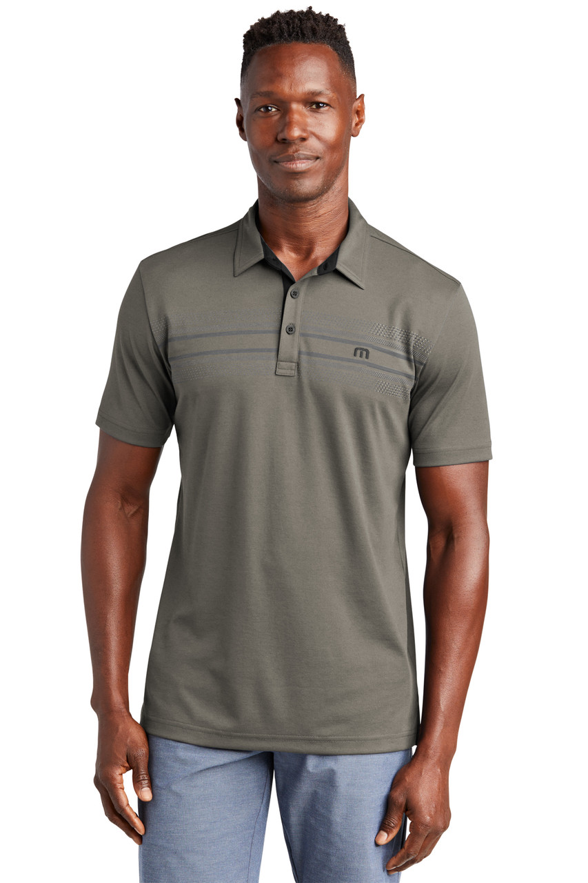 TravisMathew Monterey Chest Stripe Polo TM1MW450 QuiShaGrey