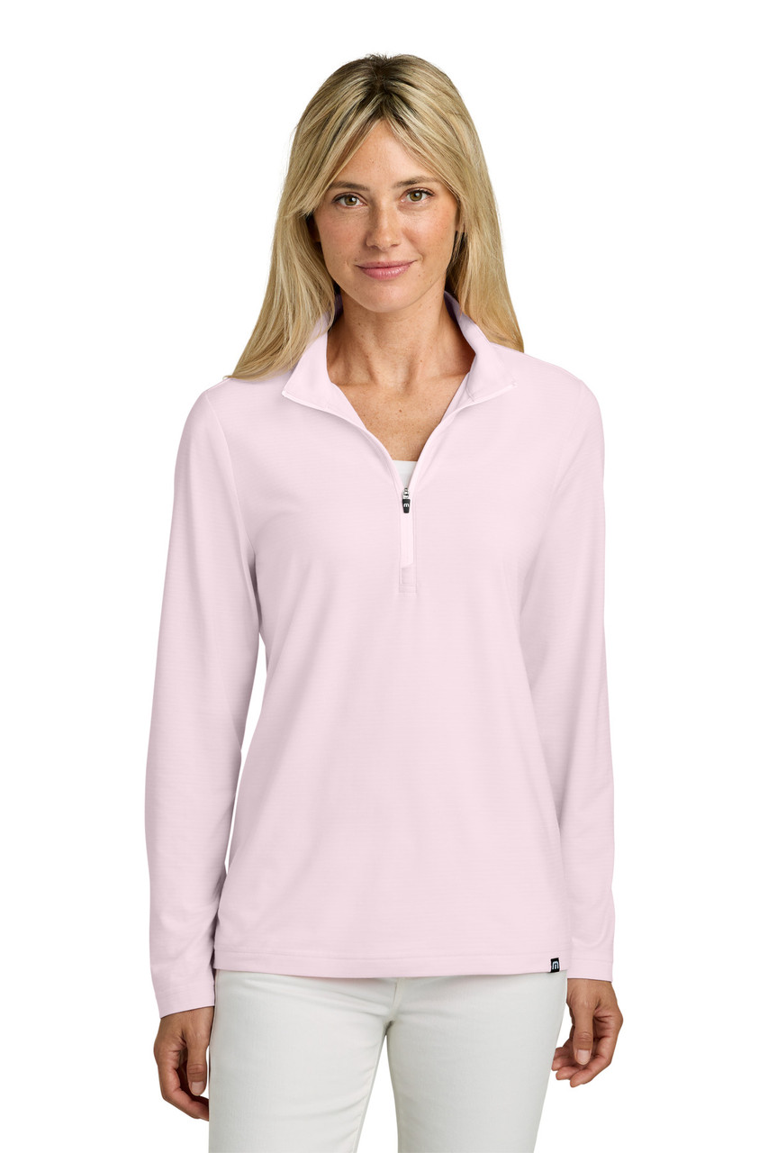 TravisMathew Women's Crestview 1/4-Zip TM1WW003 Stone Pink