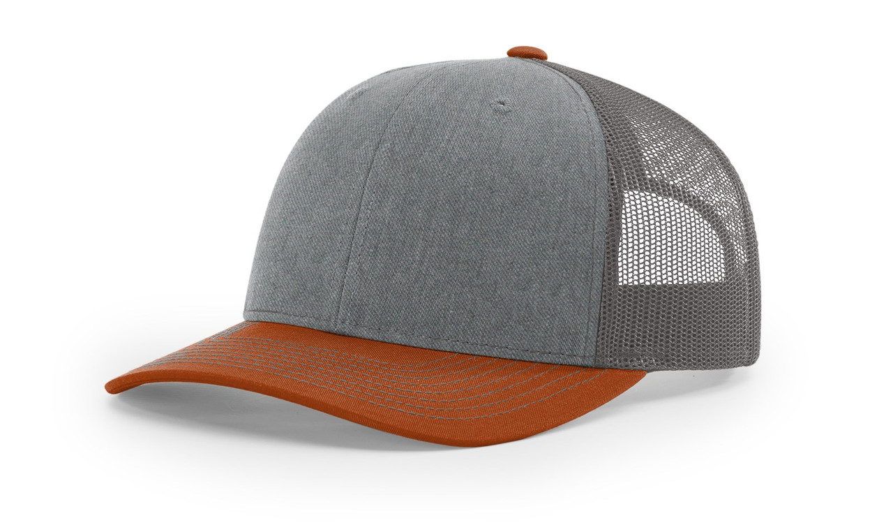 Richardson 112 Heather Grey/Charcoal/Dark Orange