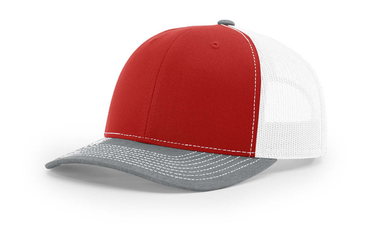 Richardson 112 Red/White/Heather Grey