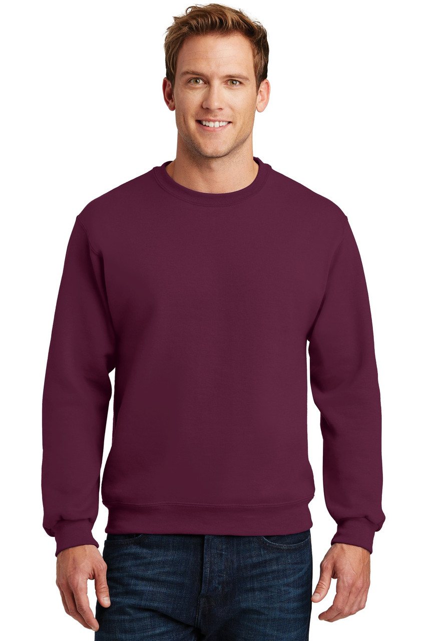 JERZEES® SUPER SWEATS® NuBlend® - Crewneck Sweatshirt.  4662M Maroon