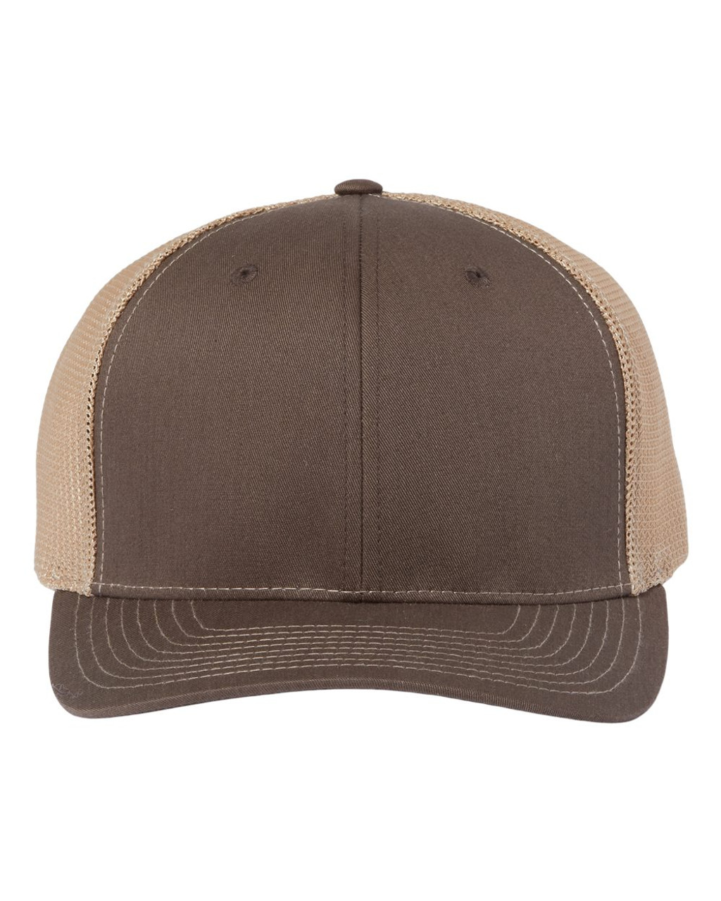 112+ R-Flex Adjustable Trucker Cap - 112PL Brown/ Khaki