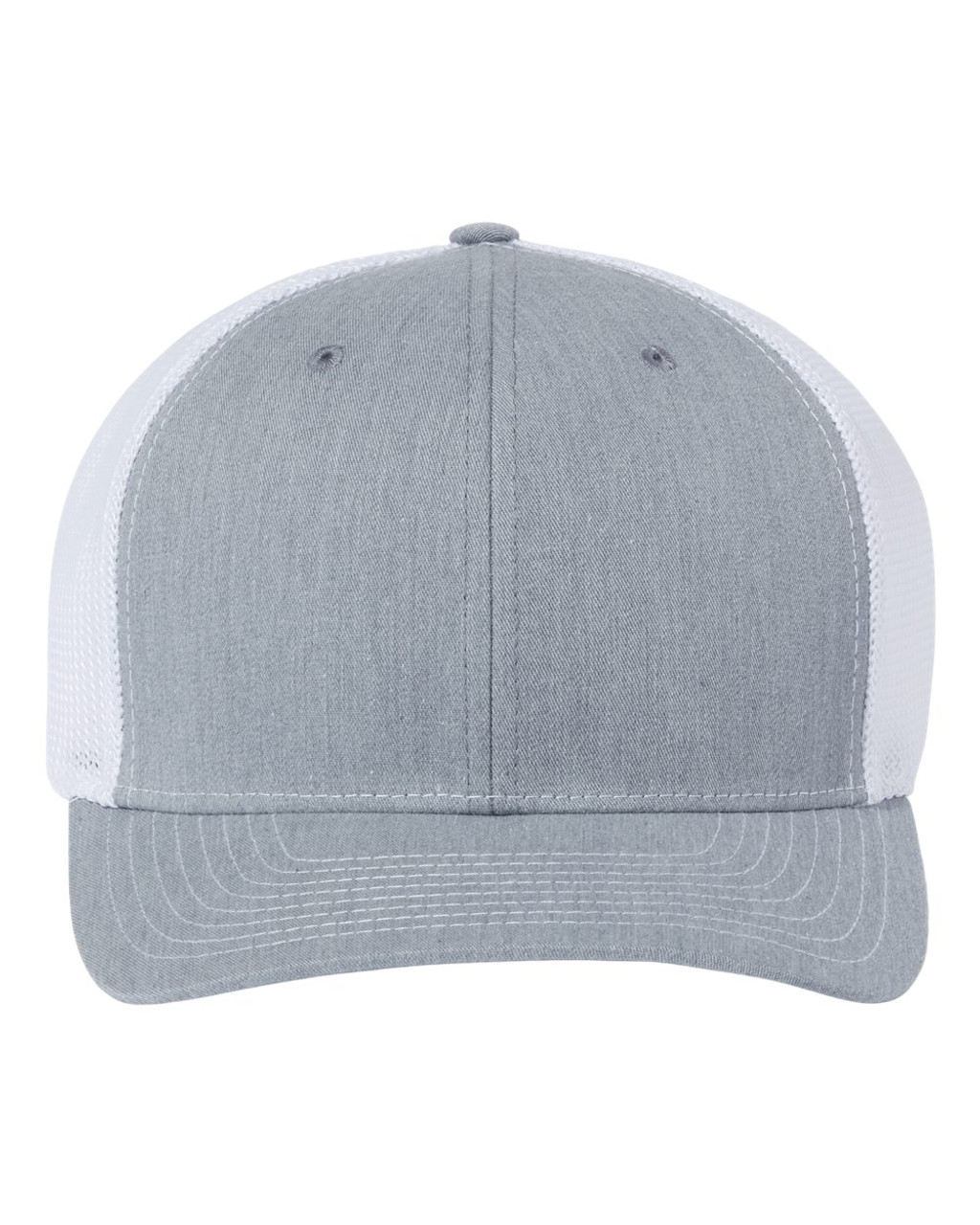 112+ R-Flex Adjustable Trucker Cap - 112PL Heather Grey/ White