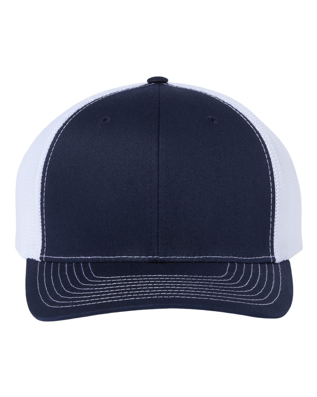 112+ R-Flex Adjustable Trucker Cap - 112PL Navy/ White