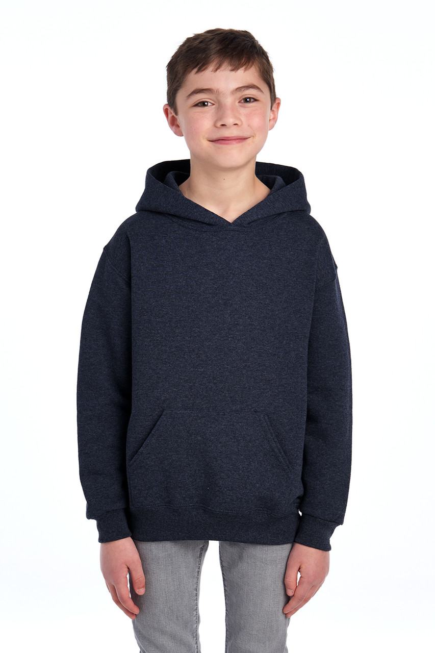 Jerzees® - Youth NuBlend® Pullover Hooded Sweatshirt.  996Y Vintage Heather Navy