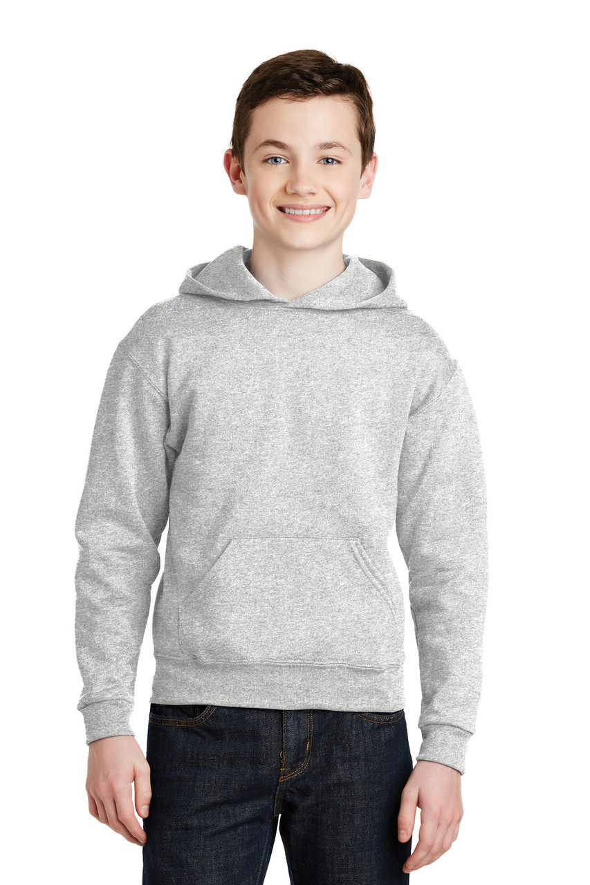 JERZEES® - Youth NuBlend® Pullover Hooded Sweatshirt.  996Y Ash