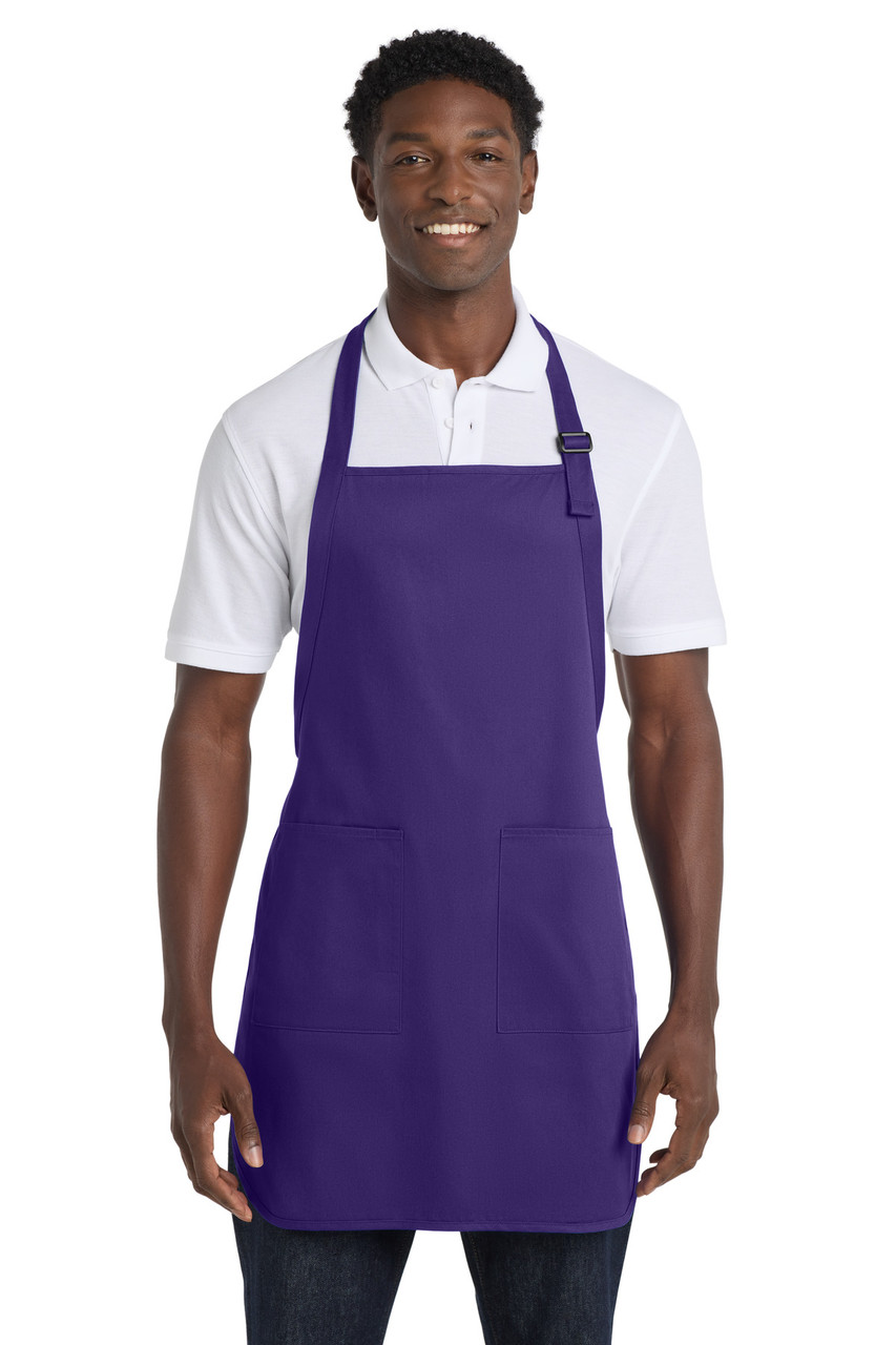 Port Authority® Full-Length Apron with Pockets.  A500 Prism Purple