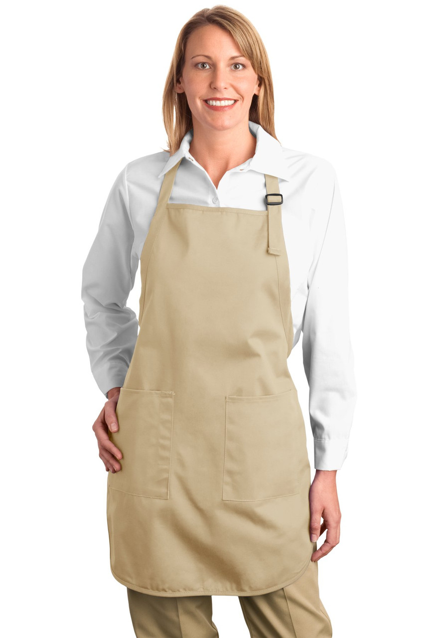 Port Authority® Full-Length Apron with Pockets.  A500 Stone